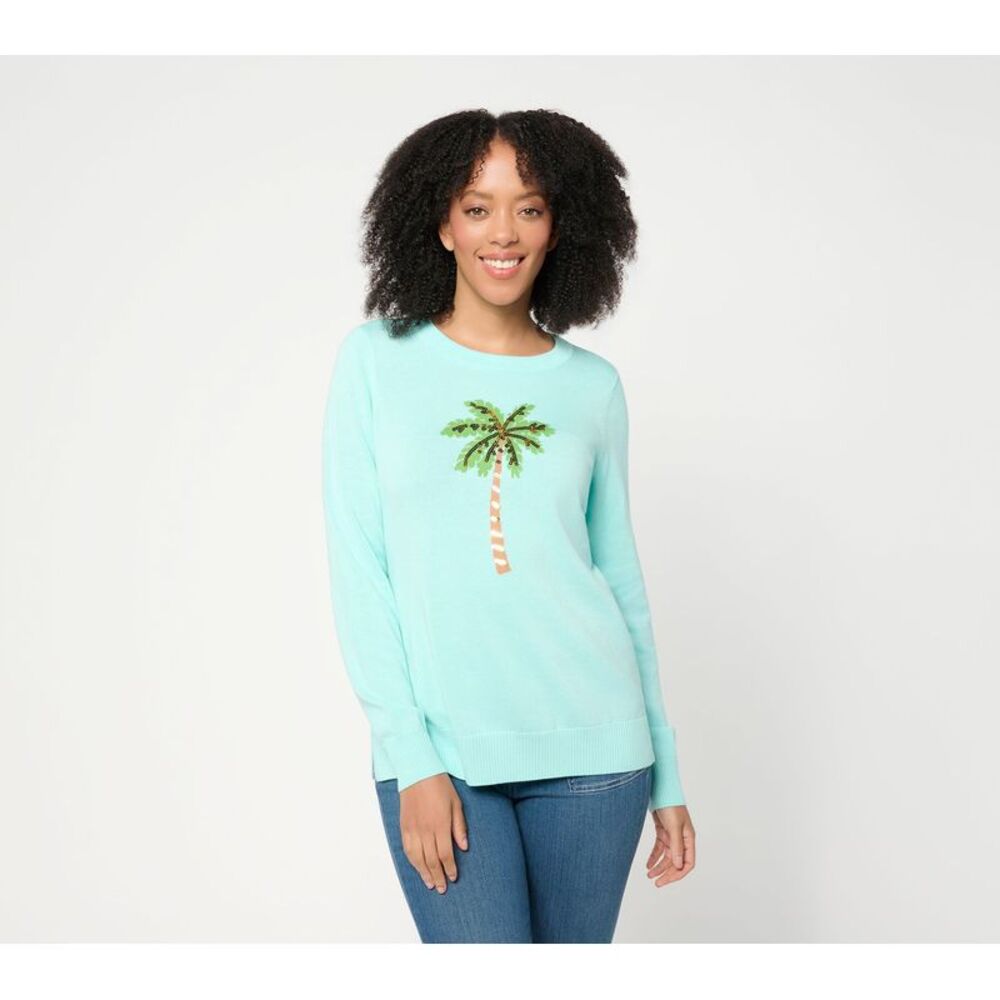 Belle by Kim Gravel Women's Top Sweater Sz L Make Your Selection: Blue A726369